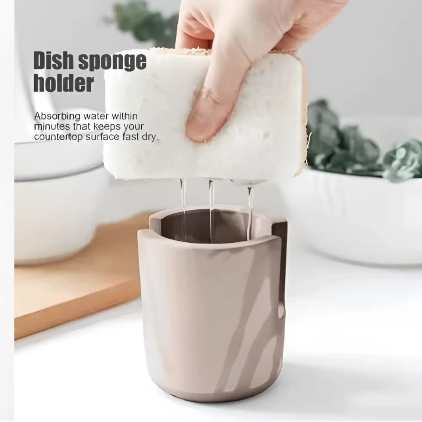 Diatom Mud Sponge Rack Kitchen Sink Caddy Holder