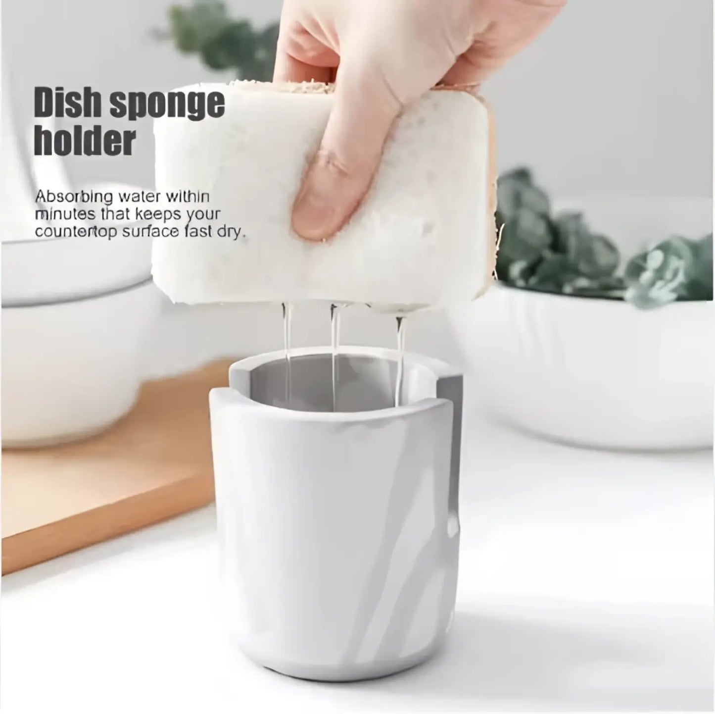 Diatom Mud Sponge Rack Kitchen Sink Caddy Holder