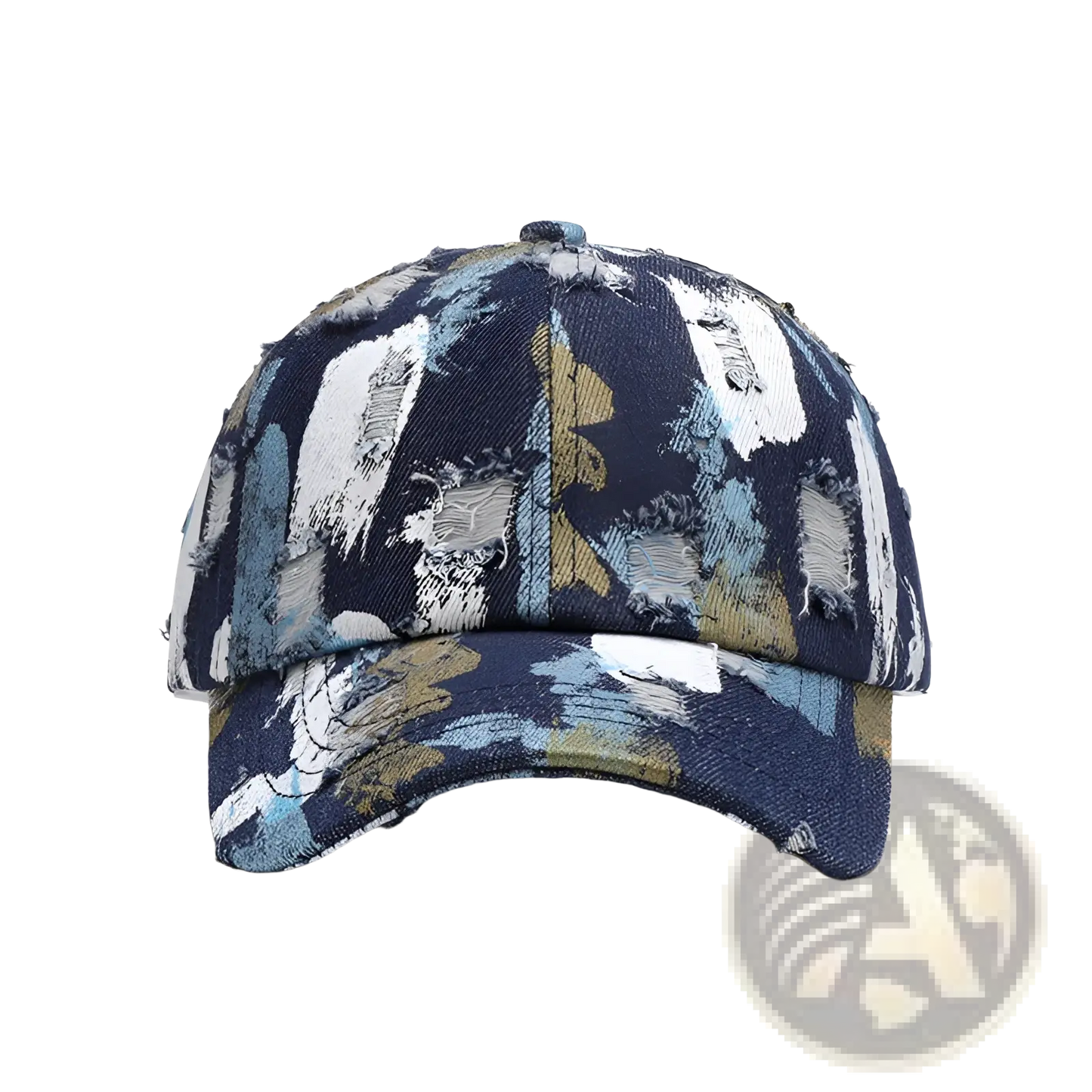 Distressed Paint Splatter Cotton Baseball Cap