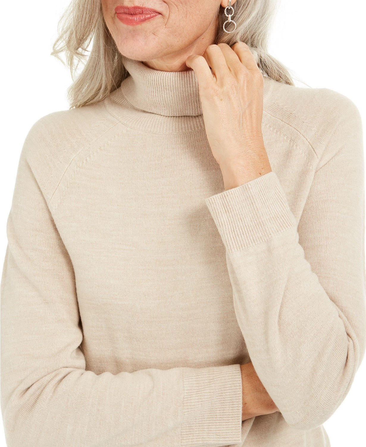 Karen Scott Suéter Feminino Gola Alta Branco Tamanho Médio