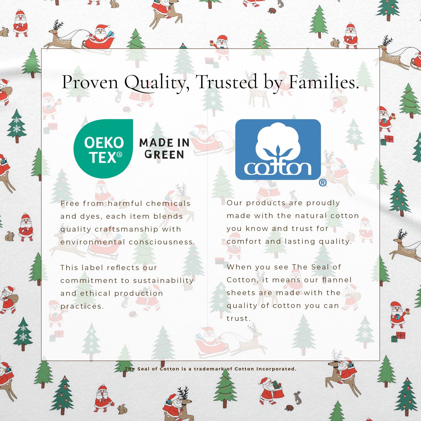 4-Piece Turkish Cotton Christmas Flannel Sheet - Whittaker Collection