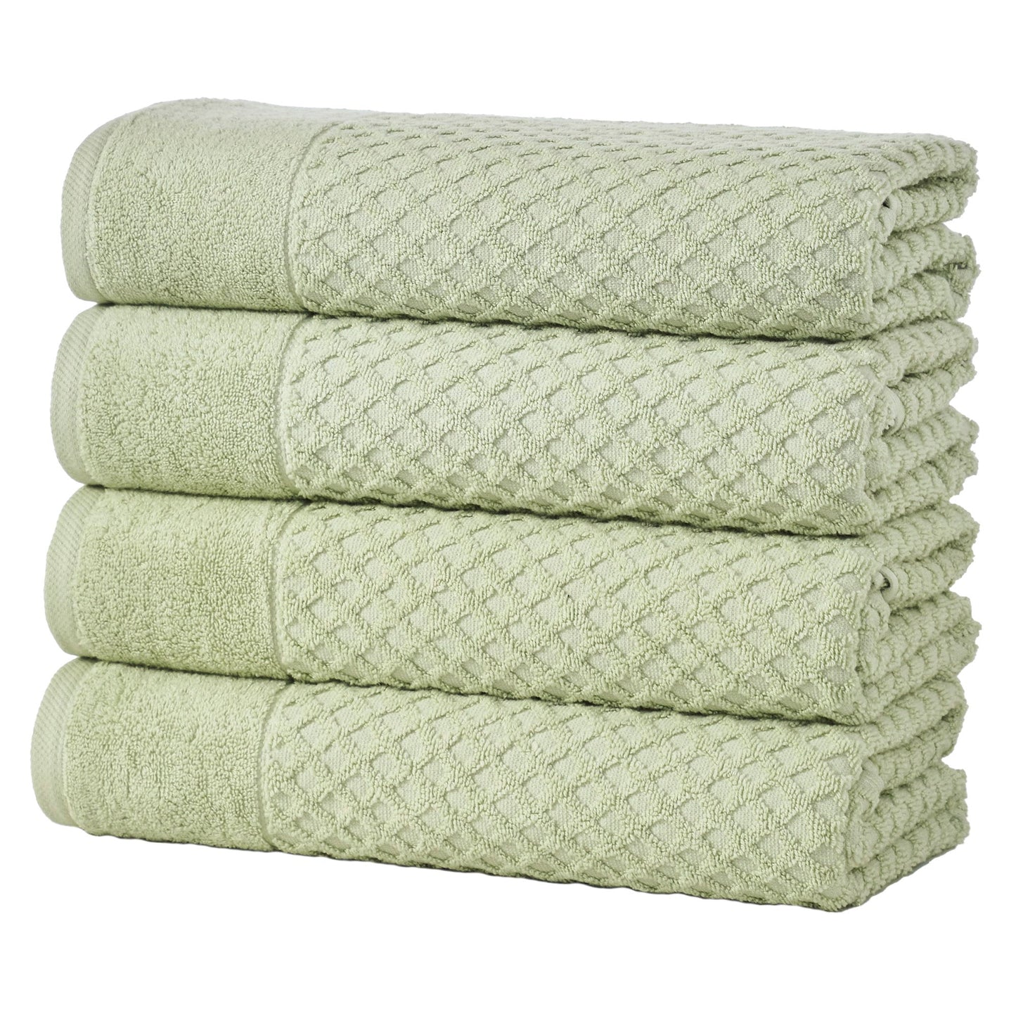 Cotton Diamond Waffle Weave Bath Towel Set - Grayson Collection