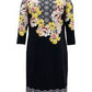 Vestido tubinho Bursting Bloom da coleção JM para mulheres, preto, tamanho pequeno