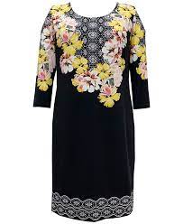 Vestido tubinho Bursting Bloom da coleção JM para mulheres, preto, tamanho pequeno