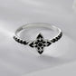 925 Sterling Silver Enamel 0.9x1.0cm Pendant Rings for Women