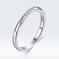 925 Sterling Silver Pavé Set CZ Platinum Plated Ring Size 6 for Women