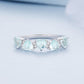 925 Sterling Silver Ring with 4.5mm Pavé Set CZ, Size 7, for Women