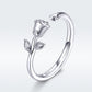 S925 Sterling Silver Plated Platinum Ring for Women