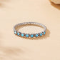 925 Sterling Silver Synthetic Turquoise Ring Size 6.0