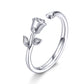 S925 Sterling Silver Plated Platinum Ring for Women