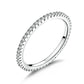 925 Sterling Silver Platinum Plated CZ Pavé Setting Ring Size 5.0 for Women