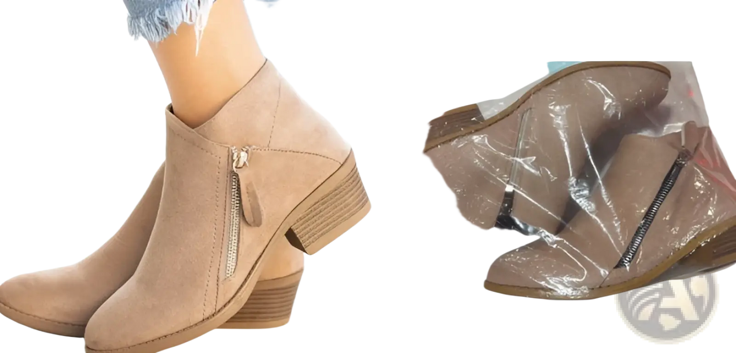 Dr. Martens Suede Chunky Heel Side Zip Boots