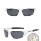 Dubery Retro Polarized Sport Sunglasses with Clear Frames
