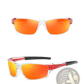 Dubery Retro Polarized Sport Sunglasses with Clear Frames