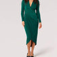 Apricot - Jersey Side Ruched Wrap Dress