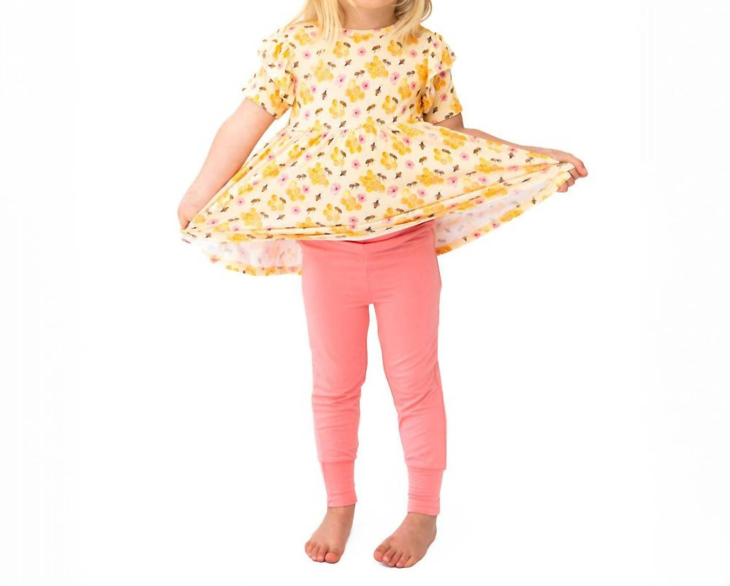 Laree + Co. - Girls Bellagrace Bamboo Short Sleeve Tunic Legging Set