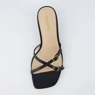 Cushionaire - Sandálias Milan com salto gatinho femininas