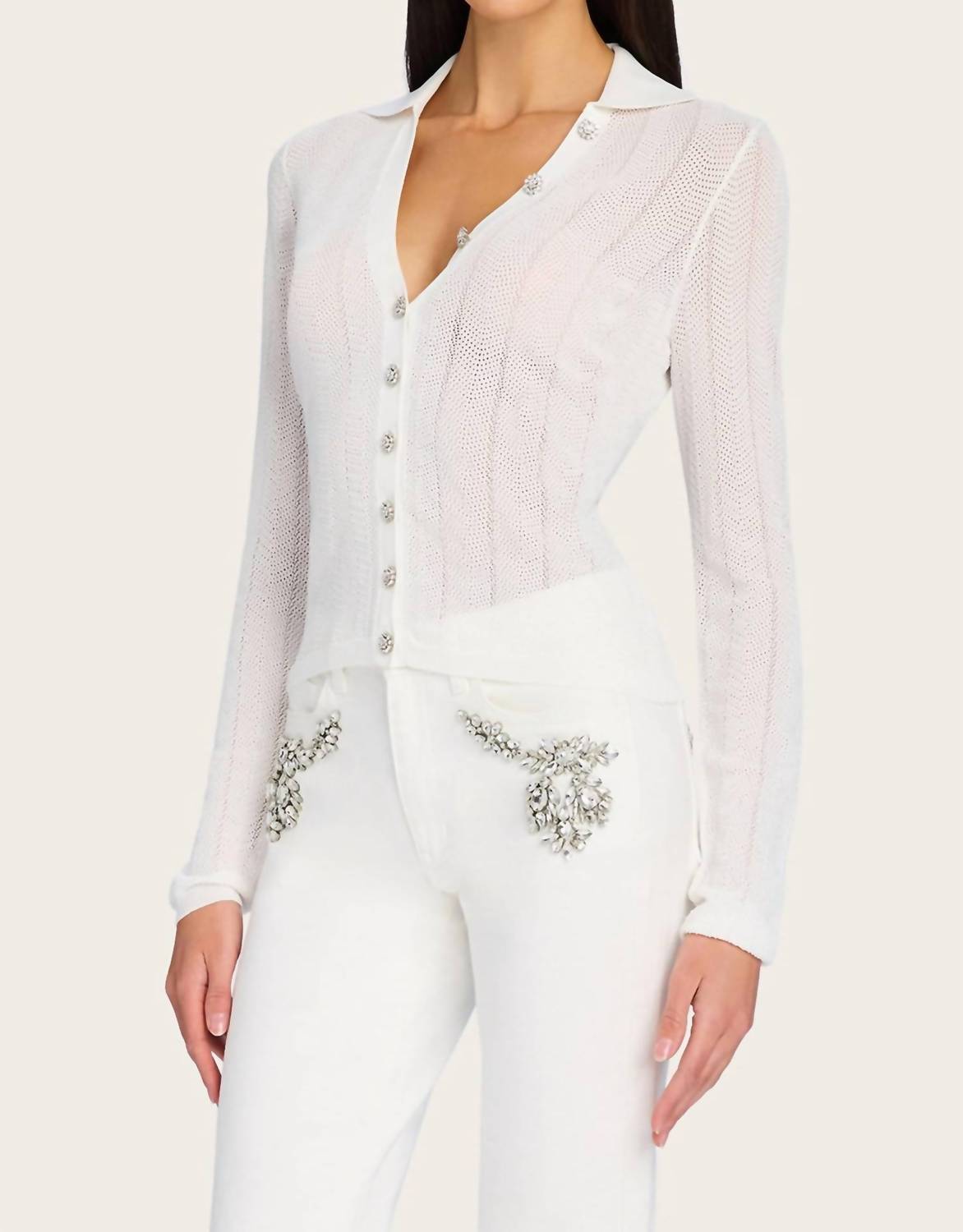 Generation Love - Megan Pointelle Cardigan