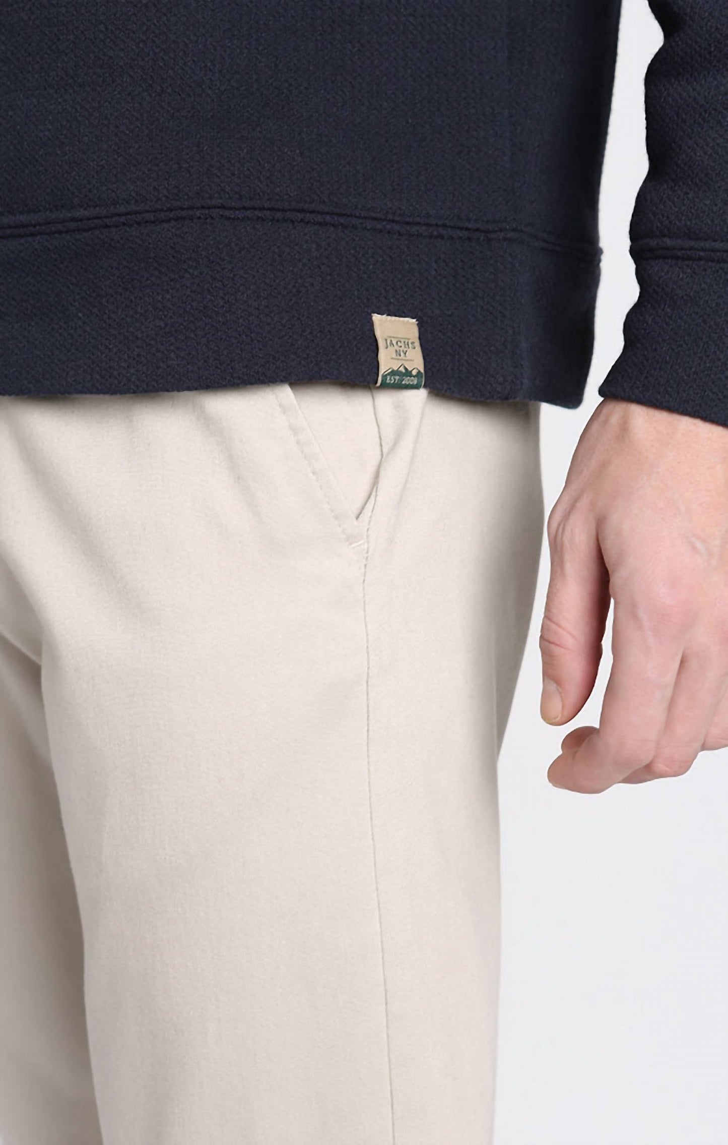 Jachs New York - Kent Recycled Jacquard Sherpa Lined Crewneck Sweater