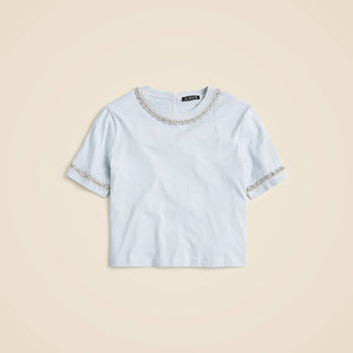 J.Crew - Camiseta de malha grossa com strass