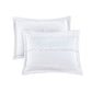 5 Piece Microfiber Ruffled Comforter Set White Queen