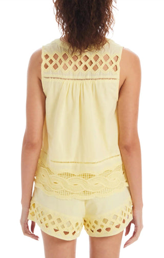 Allison Avery - Regata com decote em V e fenda