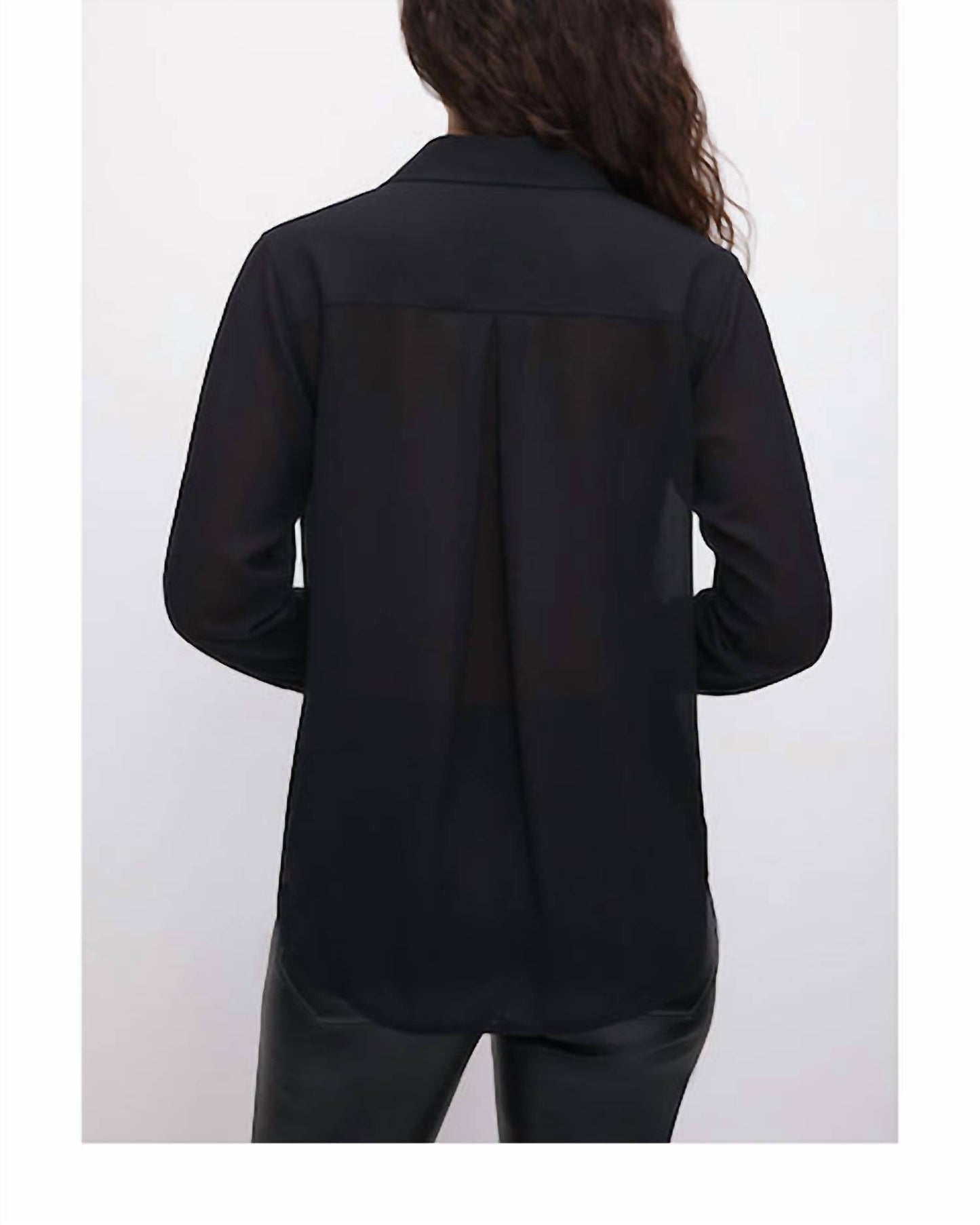 Good American - Georgette Sheer Woven Shirt