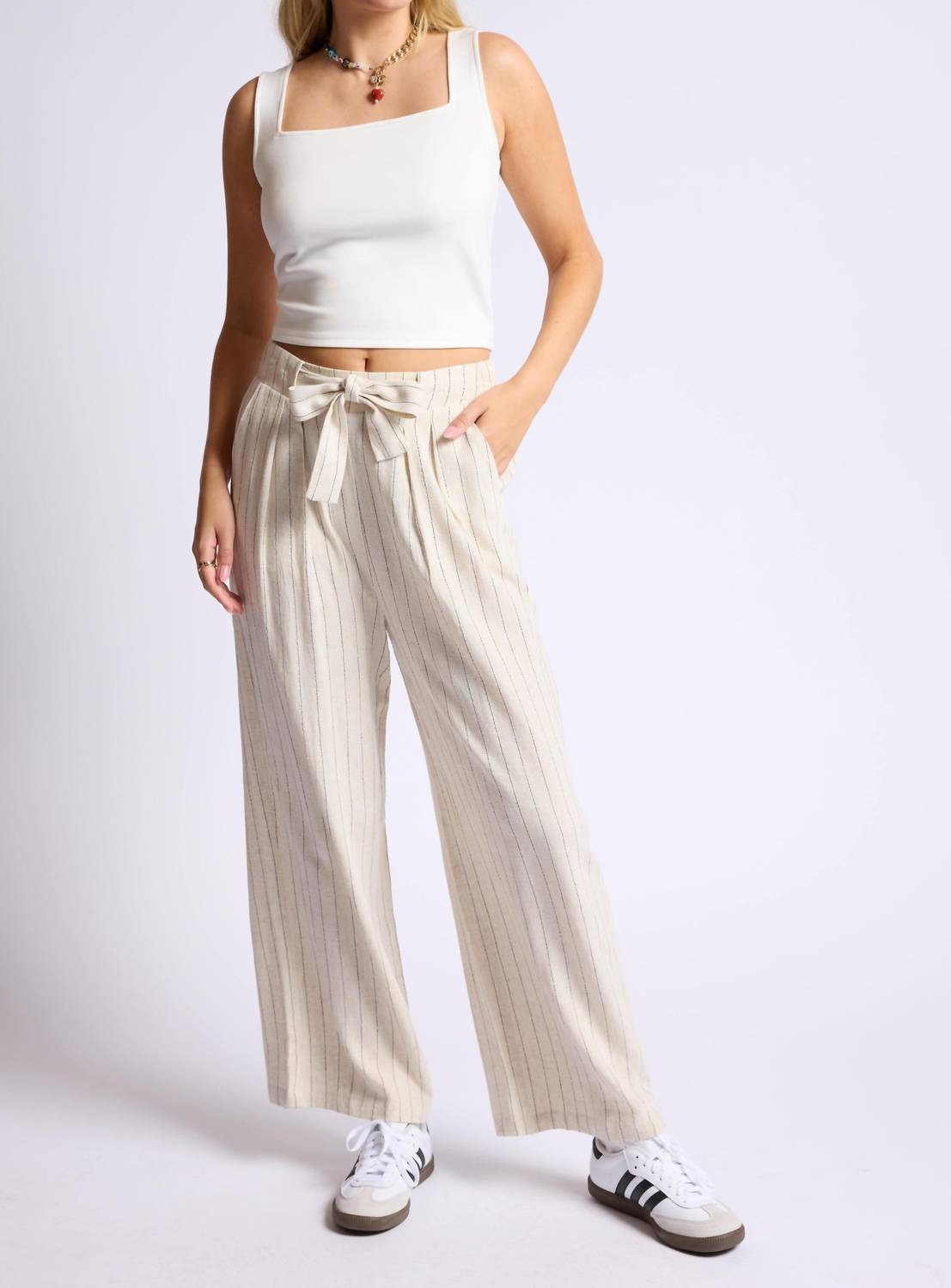 Sage The Label - Baked Goods Belted Front Pleat Crop Pant