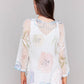 Charlie B - Printed Fishnet Crochet Sweater