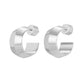 Eklexic - Women's Wide Peak Huggie Hoops