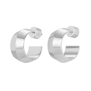 Eklexic - Brincos Huggie Hoops Femininos de Aba Larga