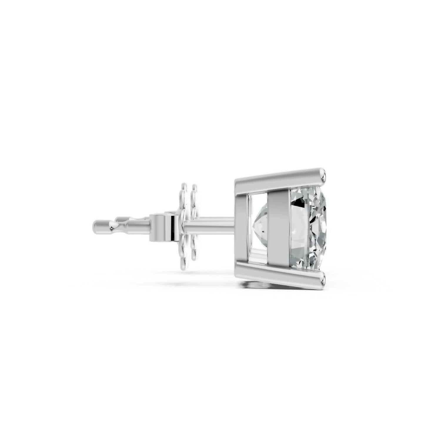 Aamiaa - Women's Cushion Shape 4 Prong Push Back Studs