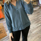 Blu Pepper - Raw Edge Hooded Pullover
