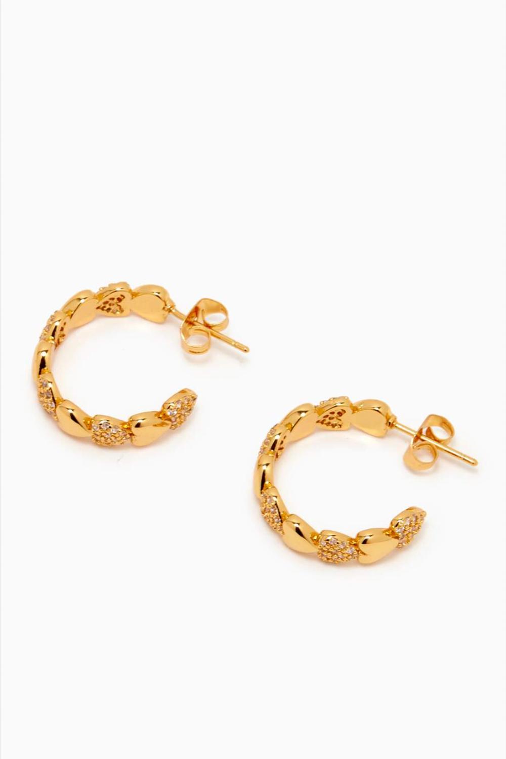 Crystal Haze - HABIBI HEART HOOP EARRINGS