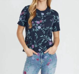 Driftwood - Cordiela Navy Embroidered Tee