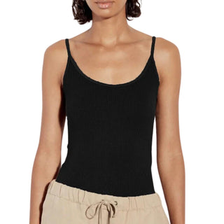 Enza Costa - Regata Essencial em Malha de Seda Elástica com Canelado