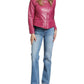 11 Uptown - Cropped Collarless Lamb Leather Zip Up Jacket