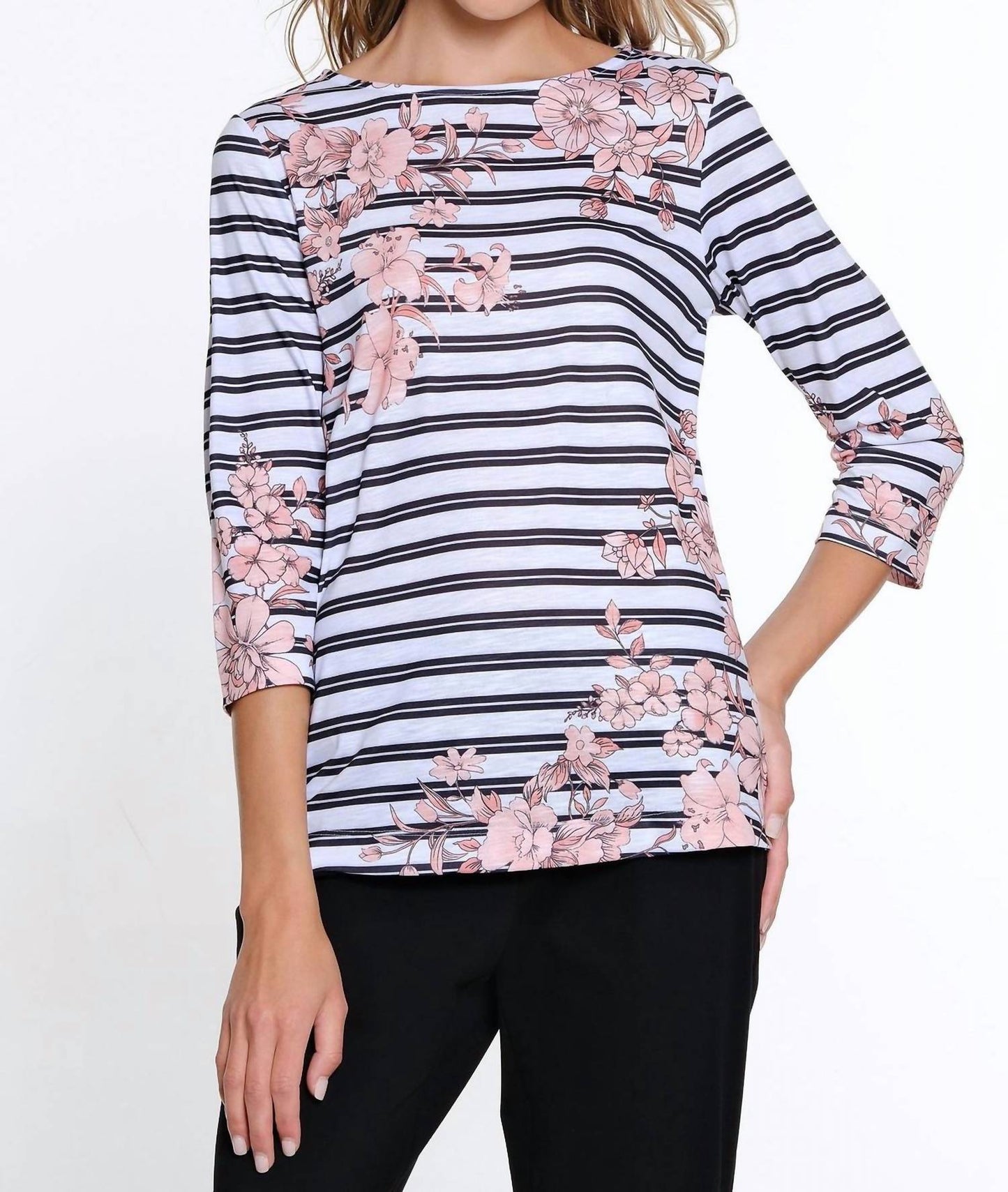 Multiples - Bateau Neck Top