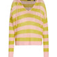 Atm - Cashmere Mesh Stripe Hoodie