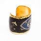 Avenue Chic - Women's Gold Leaf Evil Eye Cuff