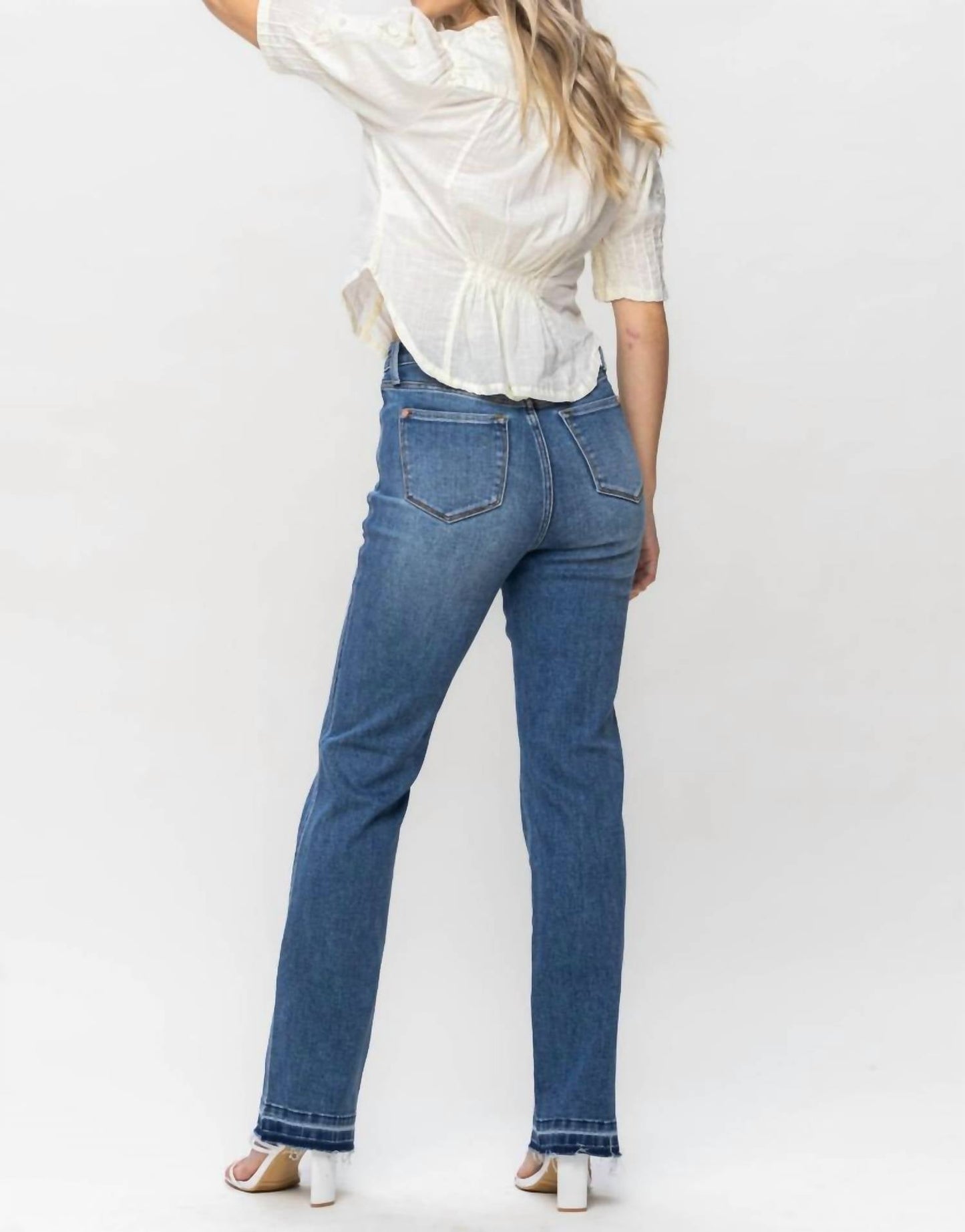 Judy Blue - High Waist Control Top Release Hem Slim Boot Jeans