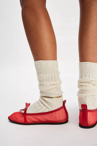 Free People - Sapatos baixos com laço Mesh Mania