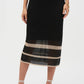 Joseph Ribkoff - Sweater Knit Open Stitch Stripe Skirt