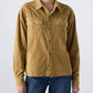 Amo - Jenn Shift Button Down Corduroy Shirt
