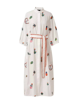 Emily Lovelock - Zora Embroidered Shirt Dress