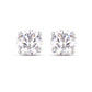 0.54 Carat Genuine White Diamond 14K White Gold Earrings