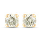 0.86 Carat Genuine LB Diamond 14K Yellow Gold Earrings