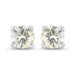0.71 Carat Genuine White Diamond 14K White Gold Earrings