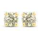 0.92 Carat Genuine LB Diamond 14K Yellow Gold Earrings