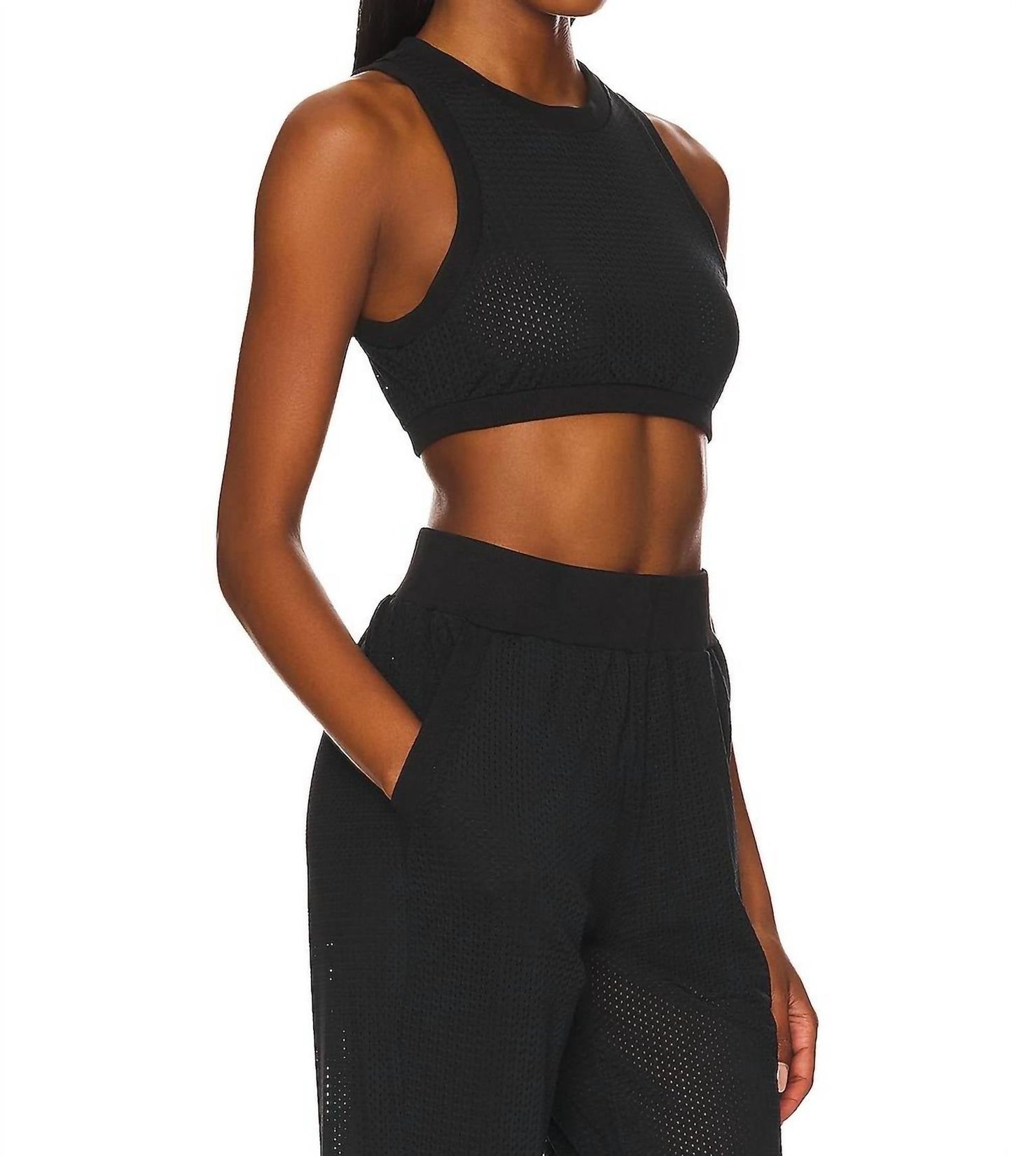 Alo Yoga - Mesh All-Star Sports Bra Tank Top